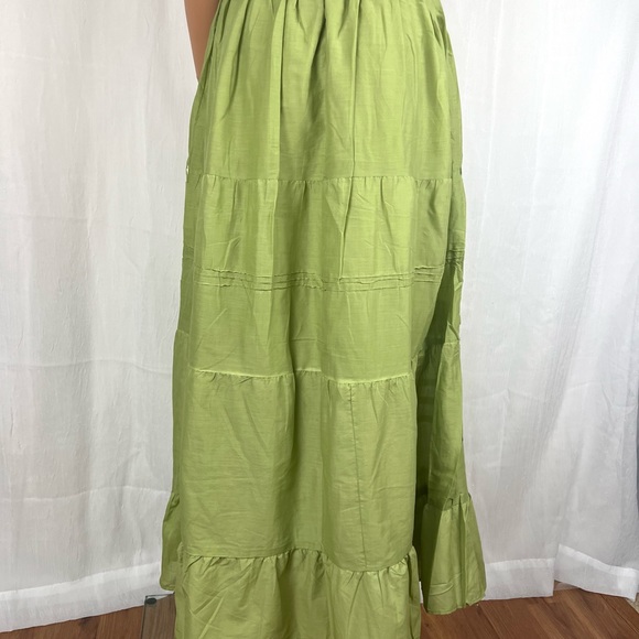 Cottagecore Long Skirt Olive Green - Picture 10 of 13